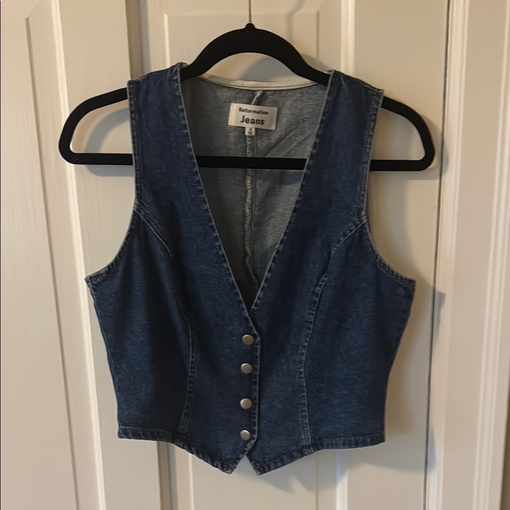 Reformation Devin Denim Vest